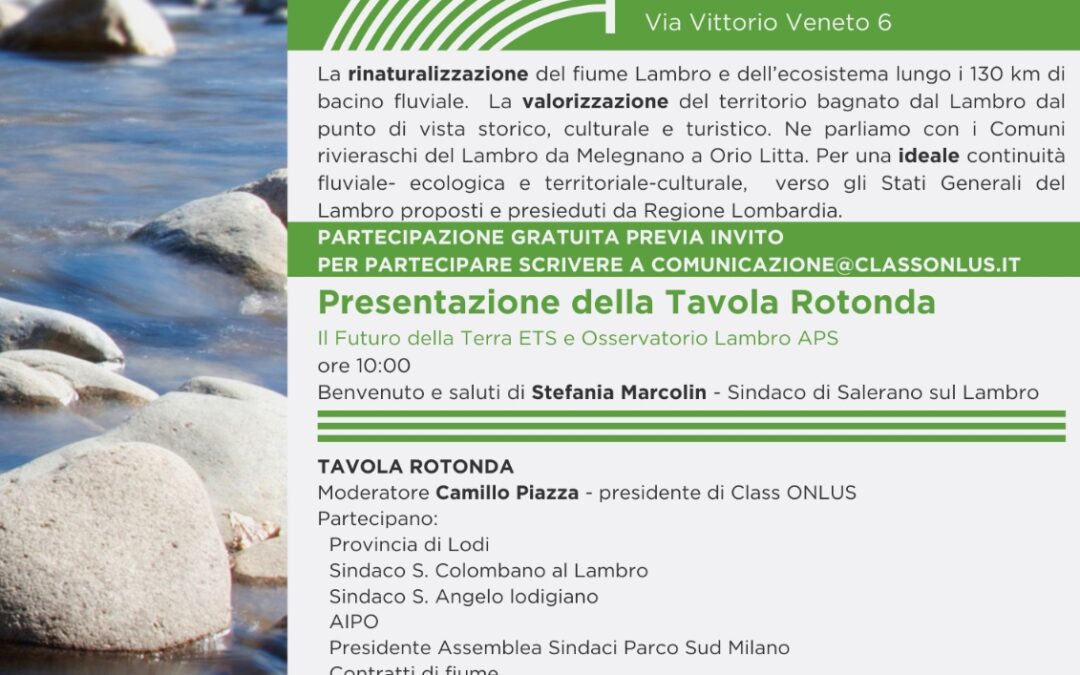 Tavola Rotonda “Il Lambro da valorizzare”